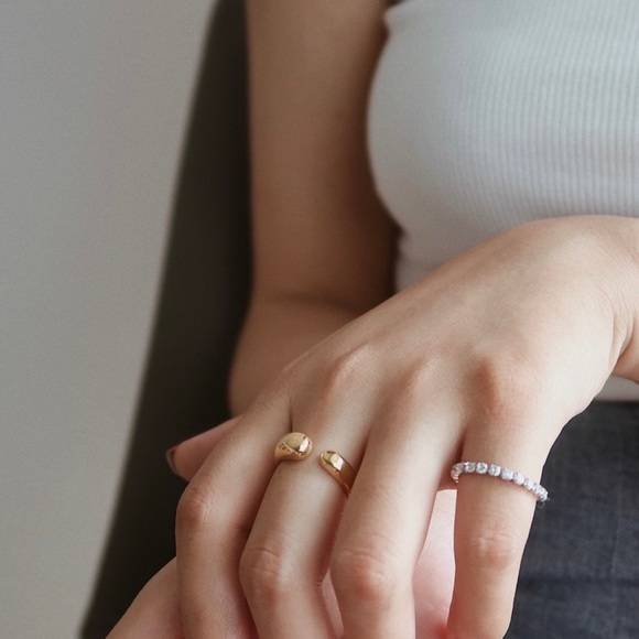 CLOSING SALE! 18K Gold Plated Cuff Ring - Picture 3 of 6